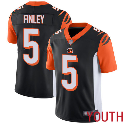 Cincinnati Bengals Limited Black Youth Ryan Finley Home Jersey NFL Footballl #5 Vapor Untouchable